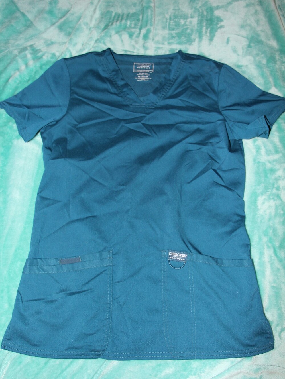 Women's Blue Scrub Top